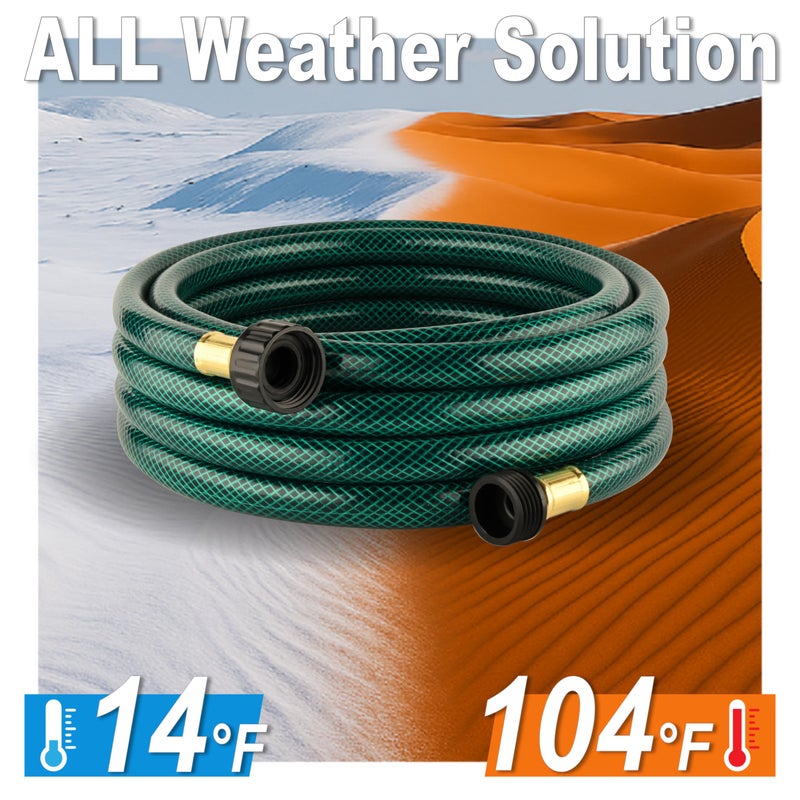 Orgrimmar 15FT Lightweight PVC Garden Hose: 1/2 Inch Flexible Hose with 3/4 Inch GHT and Shut Off Valve - Leak-Proof Design with Washers and Repair Connector for Small Yard Car Washing - Image 5